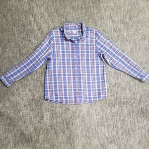 L.L. Bean Large Purple and Red Plaid Flannel Top